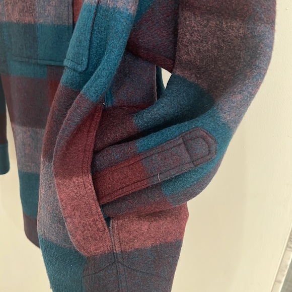 Isabel Marant Harveli Stretch Wool Buffalo Check Shirt Jacket - Picture 6 of 7